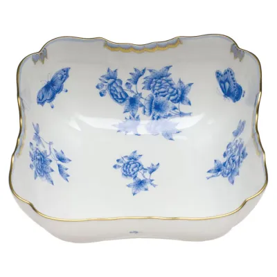 Fortuna Blue Square Salad Bowl 10 in Sq