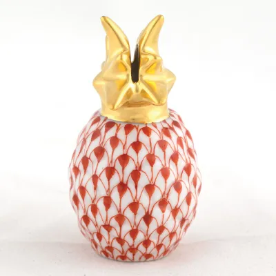 Pineapple Place Card Holder Rust 2 in H X 1 in D
