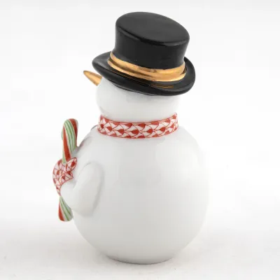 Candy Cane Snowman Rust