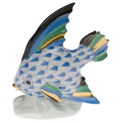 Fish Table Ornament Blue 2.5 in H