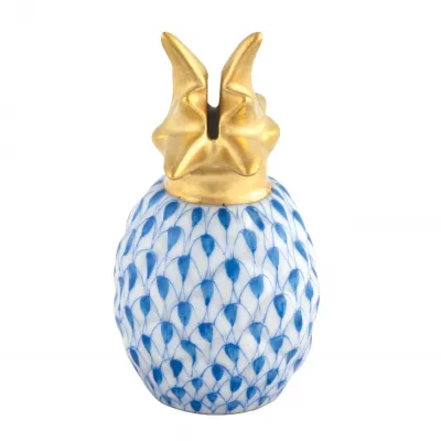 Pineapple Place Card Holder Blue 2 In H X 1 In D