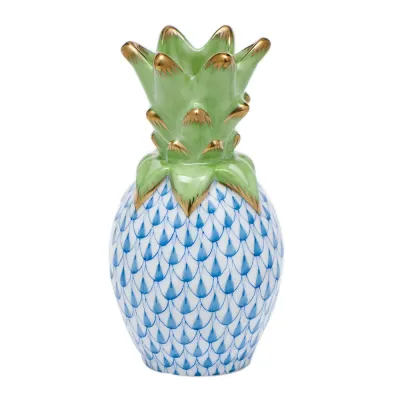 Small Pineapple Blue 3 in H X 1.5 in D