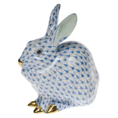 Bunny Sitting Blue 5.25 in H