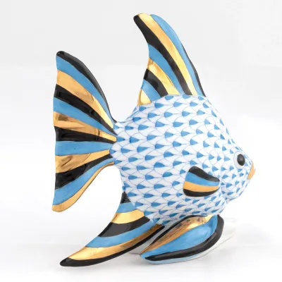 Angel Fish Blue 4.5 in L X 2.25 in W X 4.5 in H