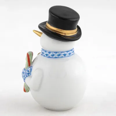 Candy Cane Snowman Blue