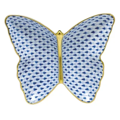 Butterfly Dish Sapphire 4.25 in L X 1 in H