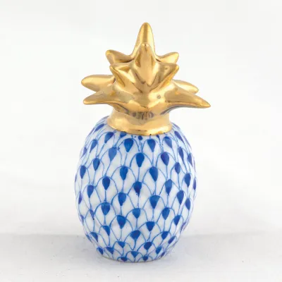 Pineapple Place Card Holder Sapphire 2 in H X 1 in D