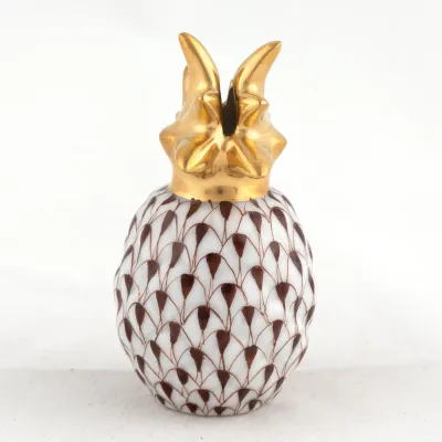 Pineapple Place Card Holder Chocolate 2 in H X 1 in D