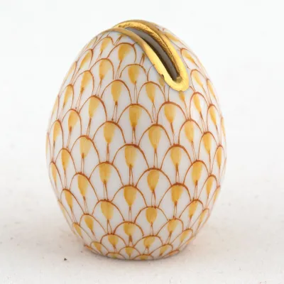 Egg Place Card Holder Butterscotch 1.25 in H X 1 in D