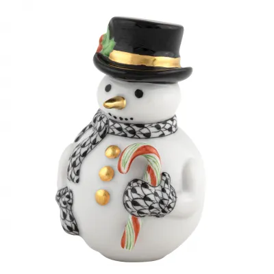 Candy Cane Snowman Black