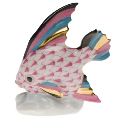 Fish Table Ornament Raspberry 2.5 in H