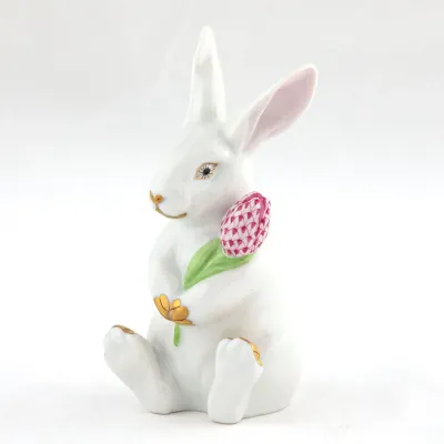 Blossom Bunny Multi 2.5in L X 2.25in W X 4.75in H - WHITE-RASPBERRY