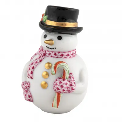 Candy Cane Snowman Raspberry