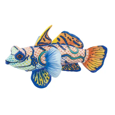 Mandarin Fish Multicolor 8.5 in L X 4 in W X 4 in H