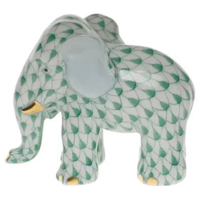 Miniature Elephant Green 1.75 in H