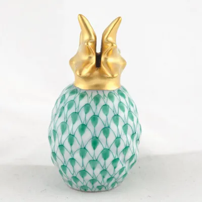 Pineapple Place Card Holder Green 2 in H X 1 in D