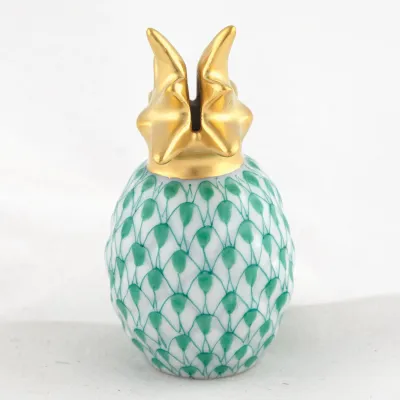 Pineapple Place Card Holder Green 2 in H X 1 in D