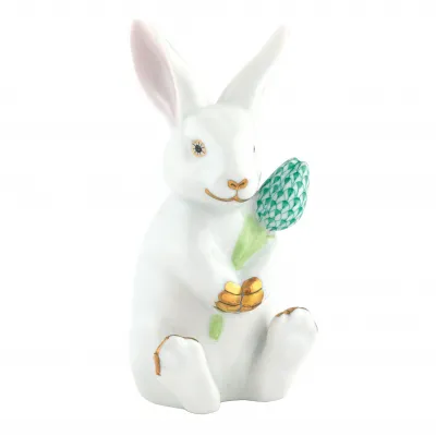 Blossom Bunny Multi 2.5in L X 2.25in W X 4.75in H - WHITE-GREEN