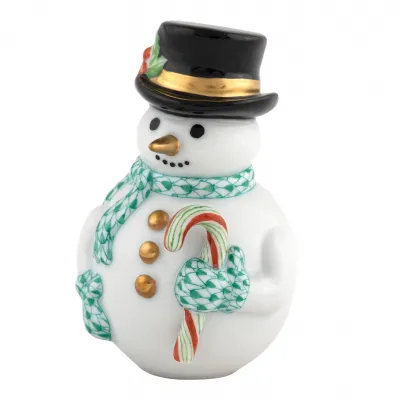 Candy Cane Snowman Green