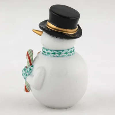 Candy Cane Snowman Green
