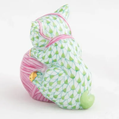 Pink Yarn Key Lime Playful Kitten 2 in L X 1.5 in W X 2.25 in H