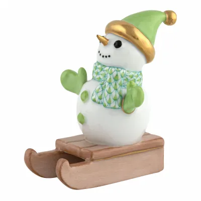 Sledding Snowman Keylime