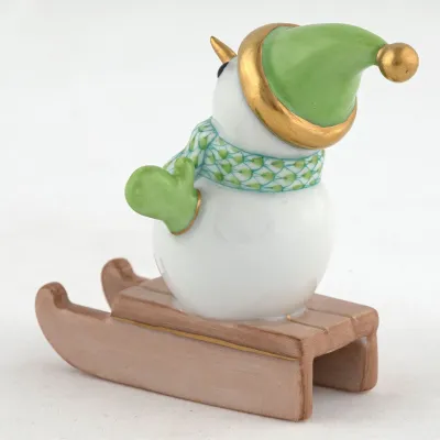 Sledding Snowman Keylime