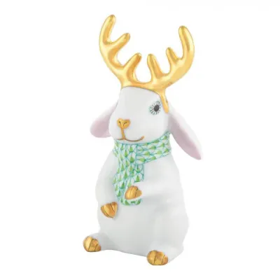 Reindeer Rabbit White/Key Lime 2 in L X 3.75 in H