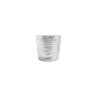 Groove Clear Whiskey Tumbler Double Old Fashioned Round 4.2" H 3.9" 16.2 oz (Special Order)