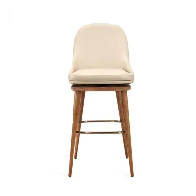 Harper Swivel Bar Stool, Cream