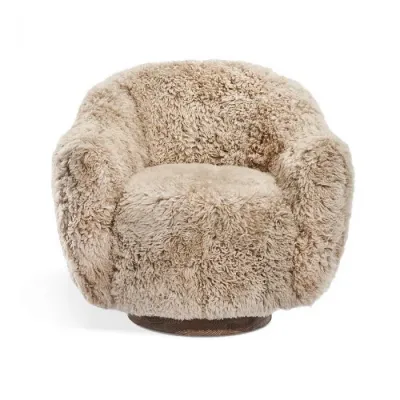 Simone Swivel Chair, Morel Taupe