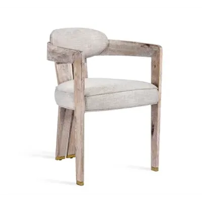 Maryl II Dining Chair, Cream Linen