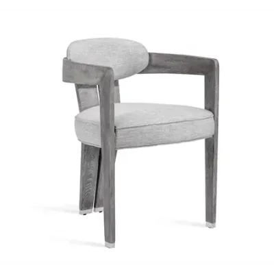 Maryl II Dining Chair, Grey Linen