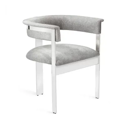 Darcy Hide Chair, Nickel