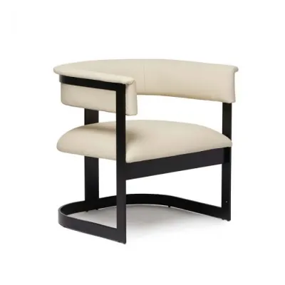 Darcy II Lounge Chair - Black/ Cream