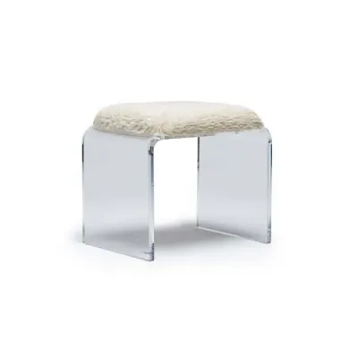 Mira Acrylic Stool - Almond