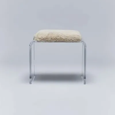 Mira Acrylic Stool - Almond