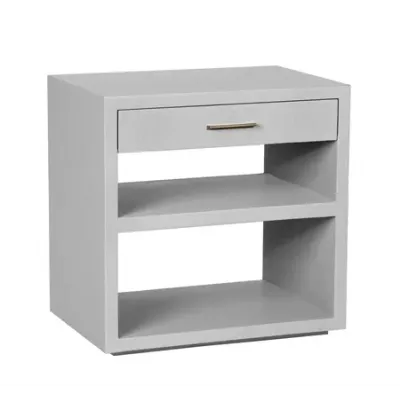Livia Bedside Chest, Light Grey