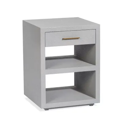 Livia Small Bedside Chest, Light Grey