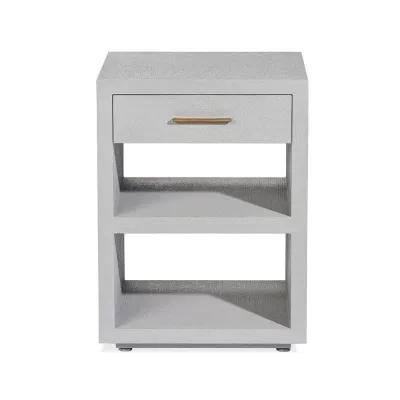Livia Small Bedside Chest, Light Grey