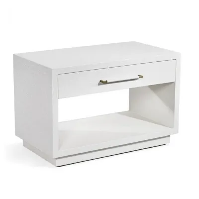 Taylor Low Bedside Chest, White