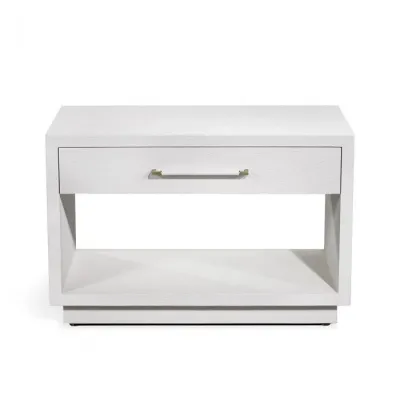 Taylor Low Bedside Chest, White