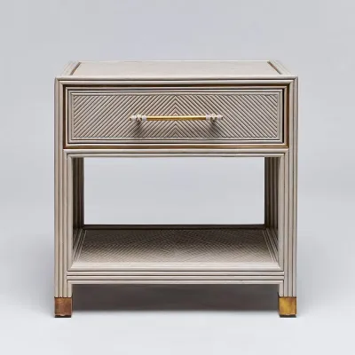 Jensen Bedside Chest, Grey Wash