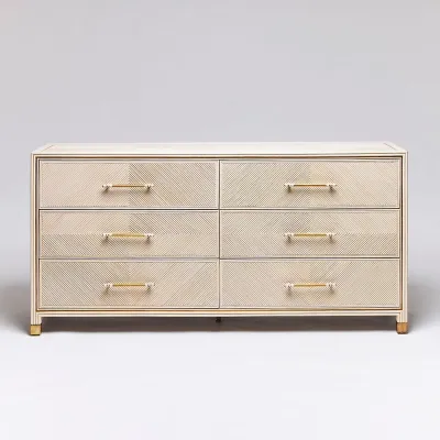 Jensen 6 Drawer Chest, White Wash