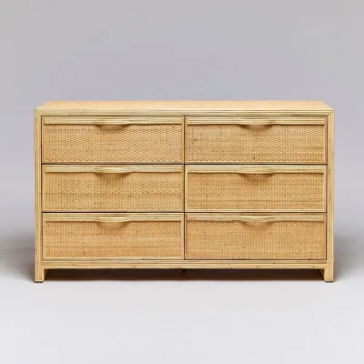 Melbourne 6 Drawer Chest, Natural