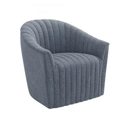 Channel Swivel Chair, Azure