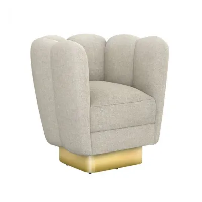 Gallery Swivel Chair Brass, Wheat