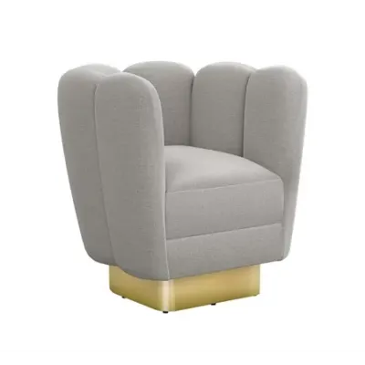 Gallery Swivel Chair Brass, Grey