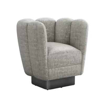 Gallery Swivel Chair Gunmetal, Feather