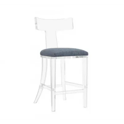 Tristan Acrylic Counter Stool, Azure